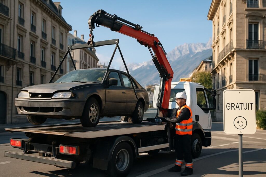 Service d'enlèvement d'épaves rapide et gratuit à Grenoble. Epaviste professionnel disponible 7j/7 pour débarrasser vos véhicules hors d'usage en toute simplicité.