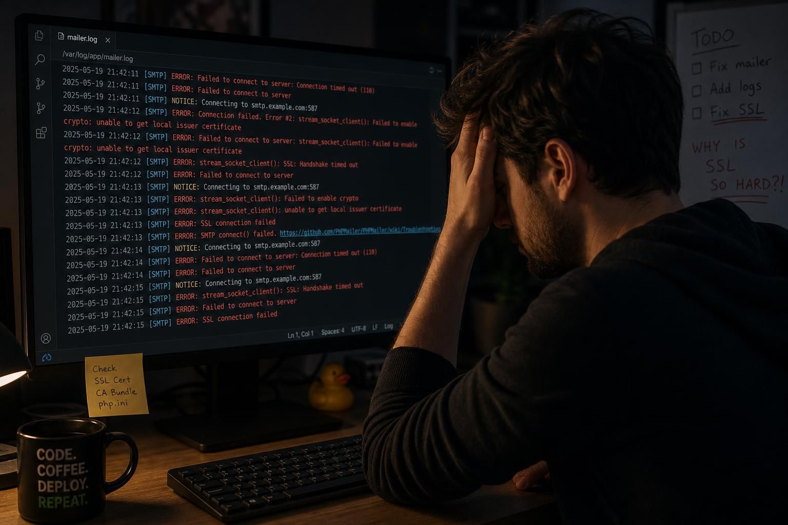 learn how to properly fix the phpmailer 'certificate verify failed' error without disabling verify_peer. follow best practices for secure email sending.